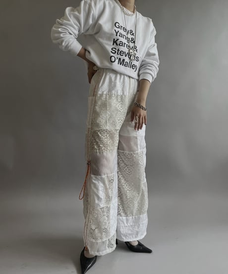 【RE;CIRCLE】 RE White Patch Code Pants / 240509-011