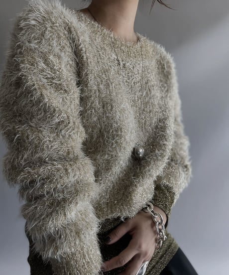 【USED】 Bebe Lame Knit Top/ 231028-023