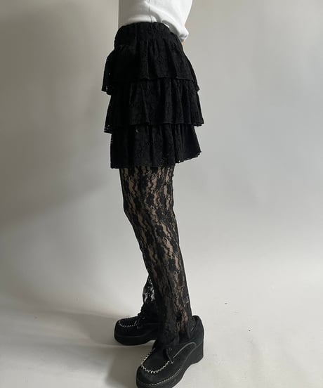 【USED】 Lace Pattern Flare Pants /250213-010