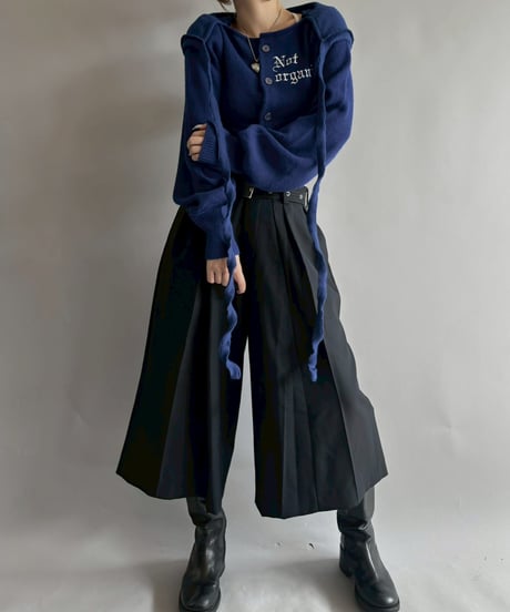 【RE;CIRCLE】 RE Hooded Acrylic Short Cardigan / 251016-004