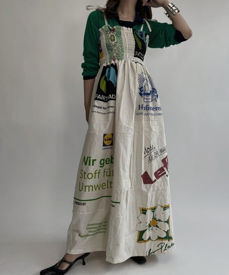【RE;CIRCLE】 RE Eco-Friendly Bag Shirring One-piece / 220825-013