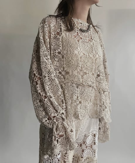 【RE;CIRCLE】 RE Crochet Top / 220623-014
