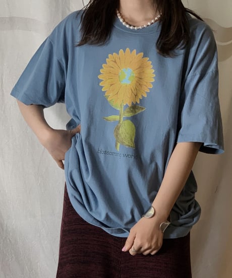 【USED】S/S T-shirt Flower③/210604-028