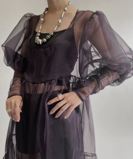 【RE;CIRCLE】 RE Sheer Purple One-piece / 220721-001
