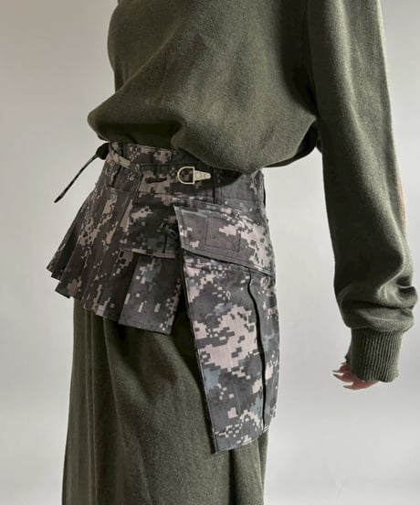 【RE;CIRCLE】 RE Military Camouflage Wrap Skirt / 260226-008