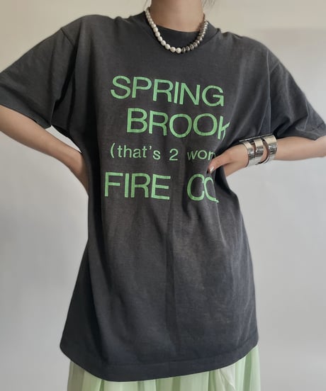 【USED】 Short Sleeved T-shirt "Spring Brook Fire Co." /220716-035