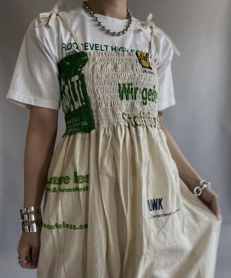 【RE;CIRCLE】RE Eco-Friendly Bag Shirring One-piece / 230525-018