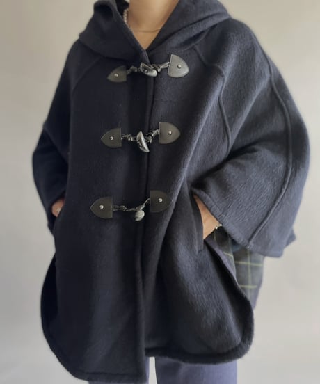 【USED】 Made in Italy Duffle Poncho Coat/240127-026