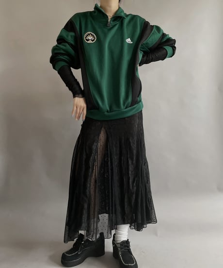 【USED】  Adidas Jersey  Half Zip Top/ 230415-020