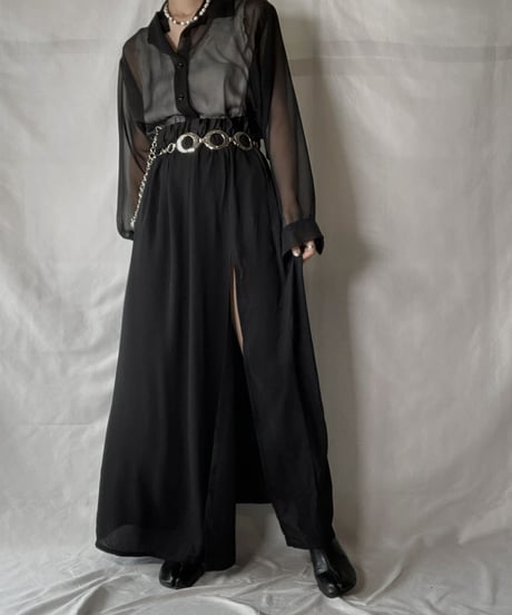 【USED】   See-through L/L Top/210926-006