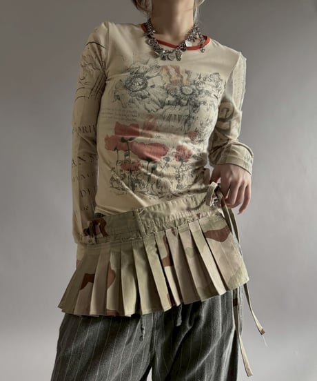 【RE;CIRCLE】 RE Military Camouflage Wrap Skirt / 260226-004