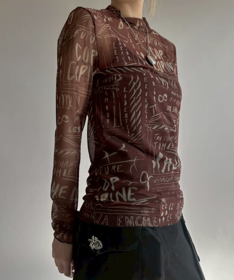 【USED】 Dead Stock Cop.Copine Design Sheer Top / 260131-023