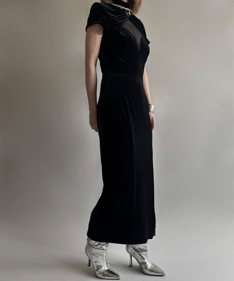 【USED】 Velour slit One-Piece  /250906-015