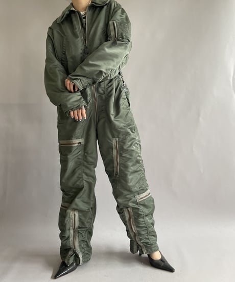 【USED】 Nylon Overalls Khaki / 221217-001