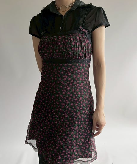 【USED】 Flower Pattern Camisole One-Piece / 250726-020