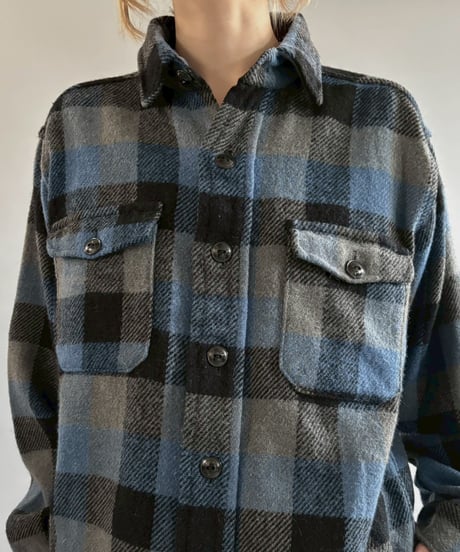 【USED】 MELTON Flannel Shirt Jacket /251025-016