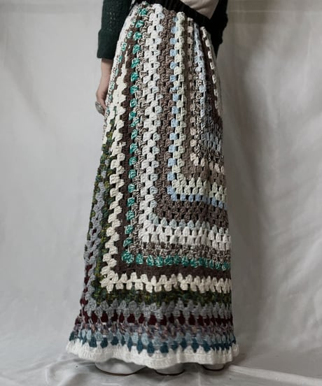 【RE;CIRCLE】 RE Granny Knit Long Skirt③/211014-023