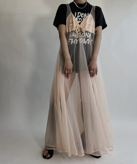 【USED】 See-through Sleeveless One-piece /220716-033