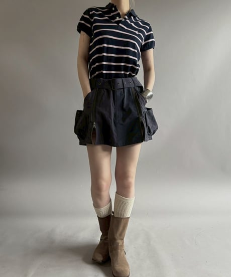 【RE;CIRCLE】 RE ARMY Double Zip Mini Skirt/ 260509-002