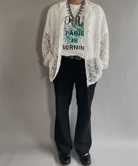 【RE;CIRCLE】 RE Men's Crochet Lace Shirt / 220915-004