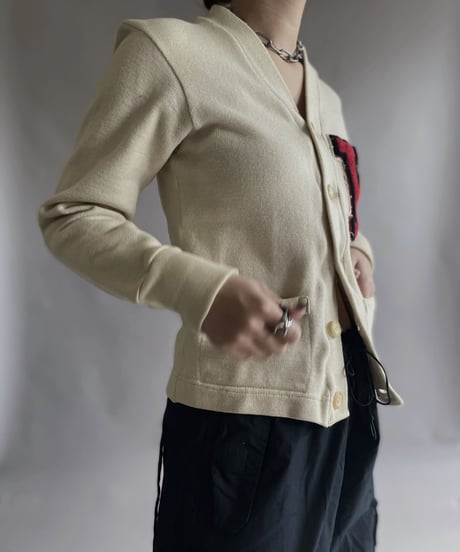 【USED】 Wilson Knit Lettered Cardigan / 230211-024