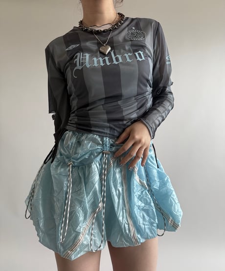 【RE;CIRCLE】 Re French Army Parachute Skirt Balloon Mini Sax Blue / 250424-002