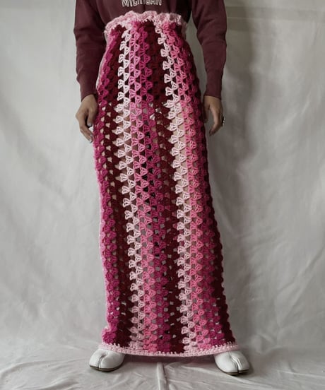 【RE;CIRCLE】 RE Granny Knit Long Skirt⑩/211014-030