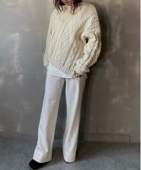 【RE;CIRCLE】Diagonal Cable Knit / 201112-019