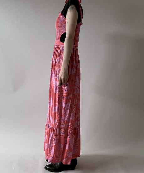 【USED】 Flower Pattern Camisole Long One-Piece  / 250628-010