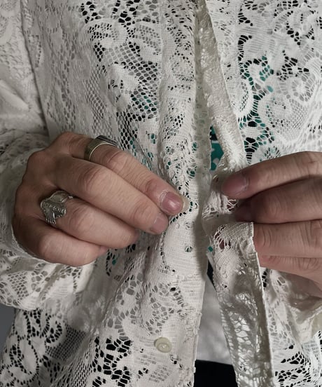 【RE;CIRCLE】 RE Men's Crochet Lace Shirt / 220915-001