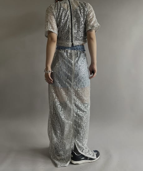【USED】BRYAN and JOHNNY Lace Patterned Lame Set Up /240421-016