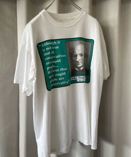 【USED】  John Stuart Mill Print T-Shirt / 230617-029