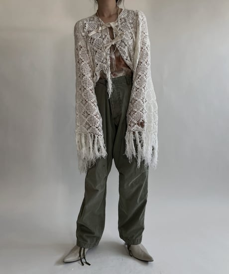 【RE;CIRCLE】 RE Crochet Lace Flare Sleeves Bolero / 220526-044