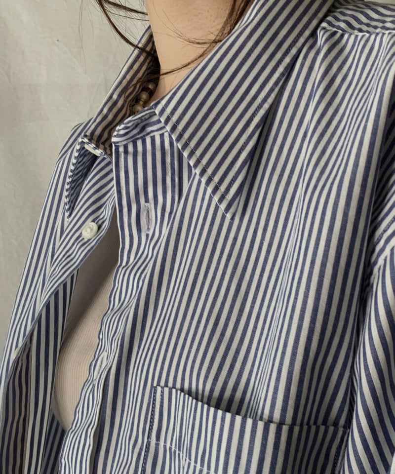 USED】 Clistian Dior L/S Strip Shirt/210624-022
