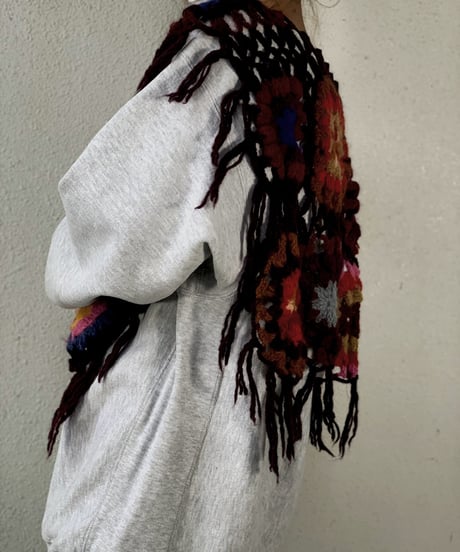 【RE;CIRCLE】 Granny Knit Poncho ① /210125-003