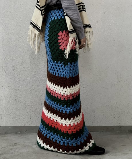 【RE;CIRCLE】 Granny Knit Long Skirt ③ /210125-0010