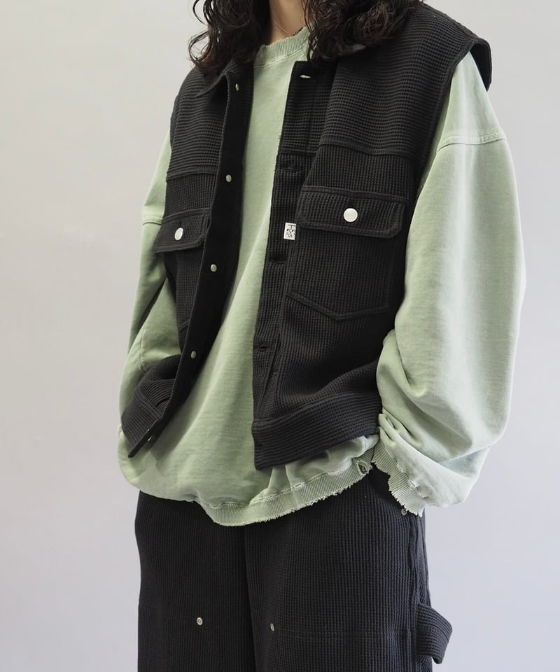 COSMOS TEXAS】24ss Second Vest Black / 240311-0