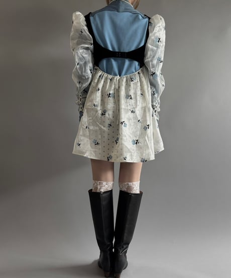 【USED】 Puff sleeves mini One-Piece  /250920-022