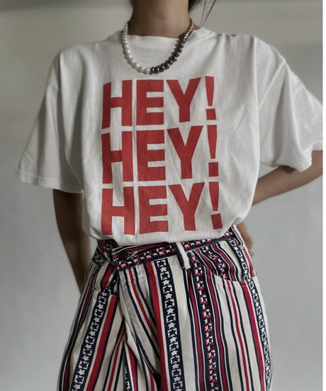 【USED】 Short Sleeved T-shirt "HEY! HEY! HEY!" / 220625-019
