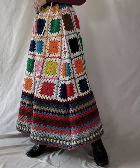 【RE;CIRCLE】 RE Granny Long Skirt②/211216-041