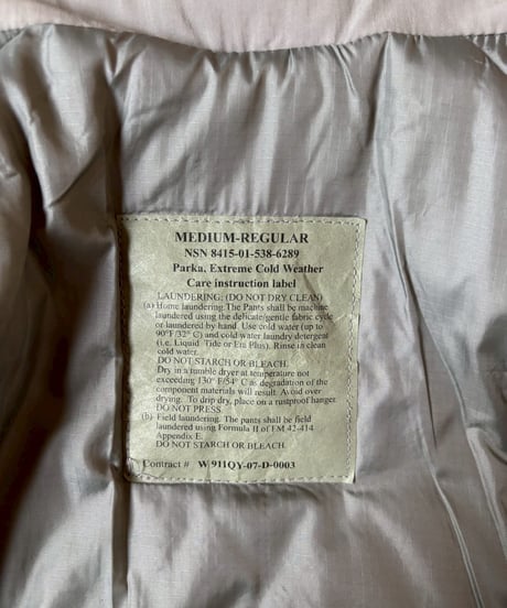 【USED】 U.S Army ECWCS Level7 Primaloft Parka Medium-Regular / 260126-011