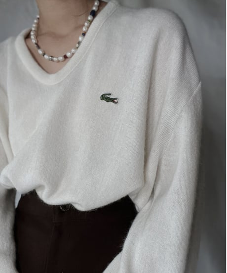 【USED】   LACOSTE Knit Top③/211126-009