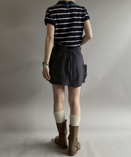 【RE;CIRCLE】 RE ARMY Double Zip Mini Skirt/ 260509-002
