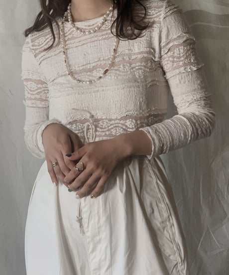 【USED】 Lace Long Sleeve Top/210421-028