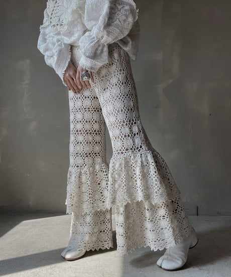 【RE;CIRCLE】 RE Crochet Tiered Pants③/20220317-008