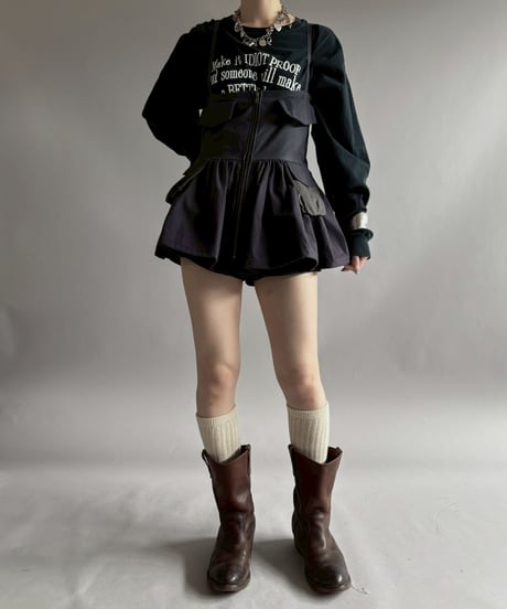 【RE;CIRCLE】 RE U.S Military Rebuild Mini One-Piece Dyed Navy / 260423-004
