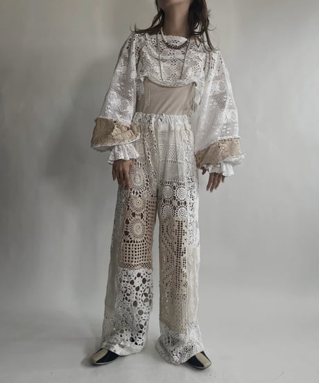 【RE;CIRCLE】 RE Crochet Cord Top / 220623-016