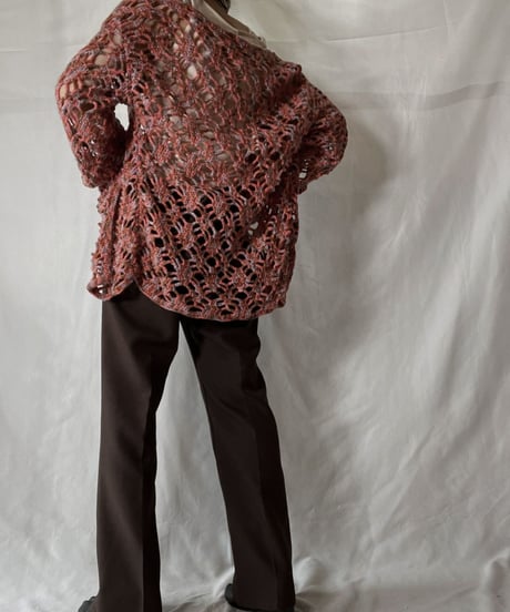 【USED】  Crochet Knit L/S Top⑧/211014-059