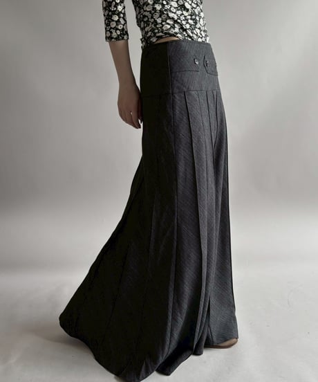 【USED】 Check Pattern Pleats Skirt /260425-019