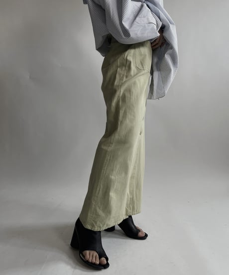 【USED】 Linen Mix Cotton Long Skirt / 220423-036